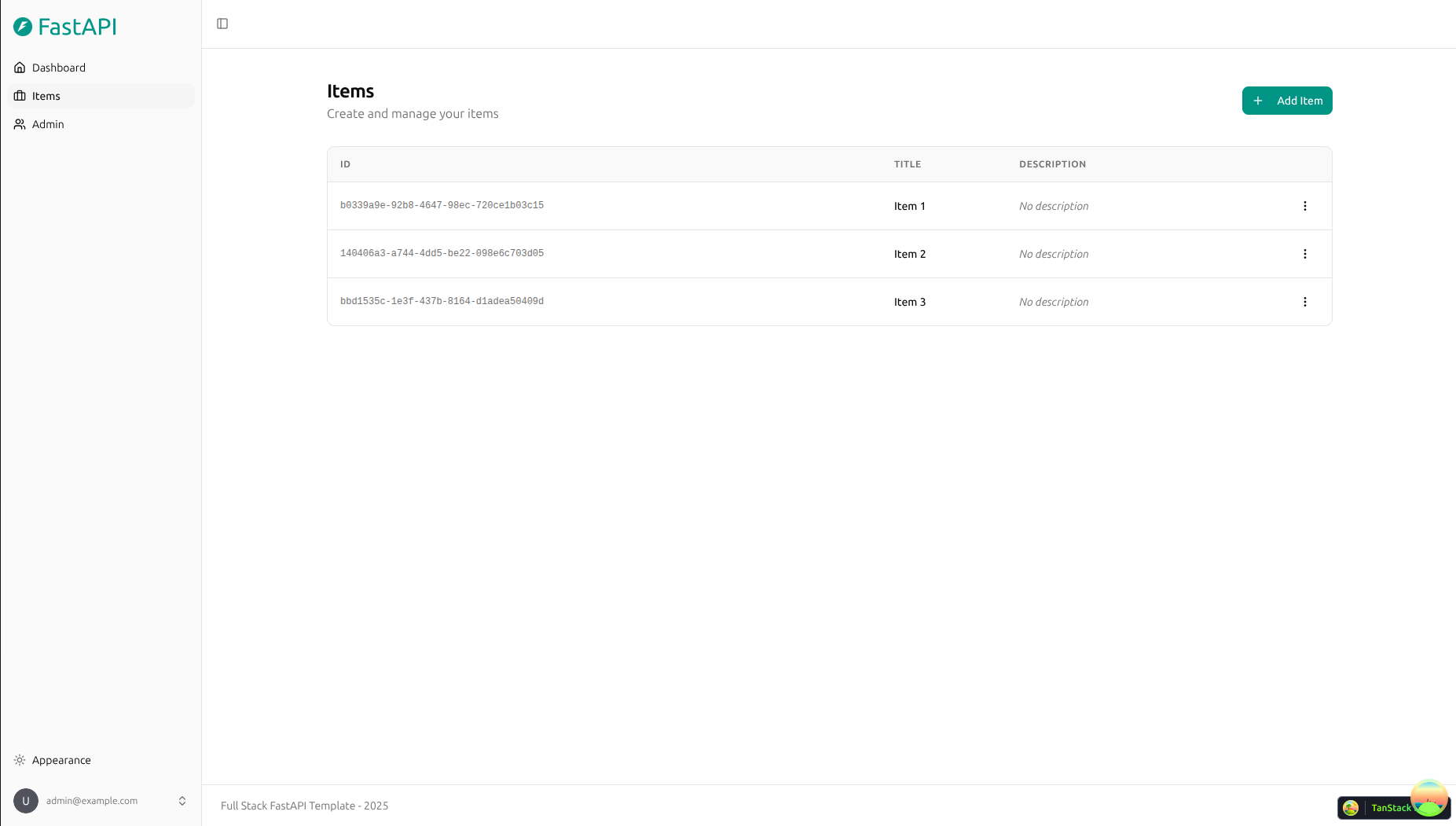 API docs